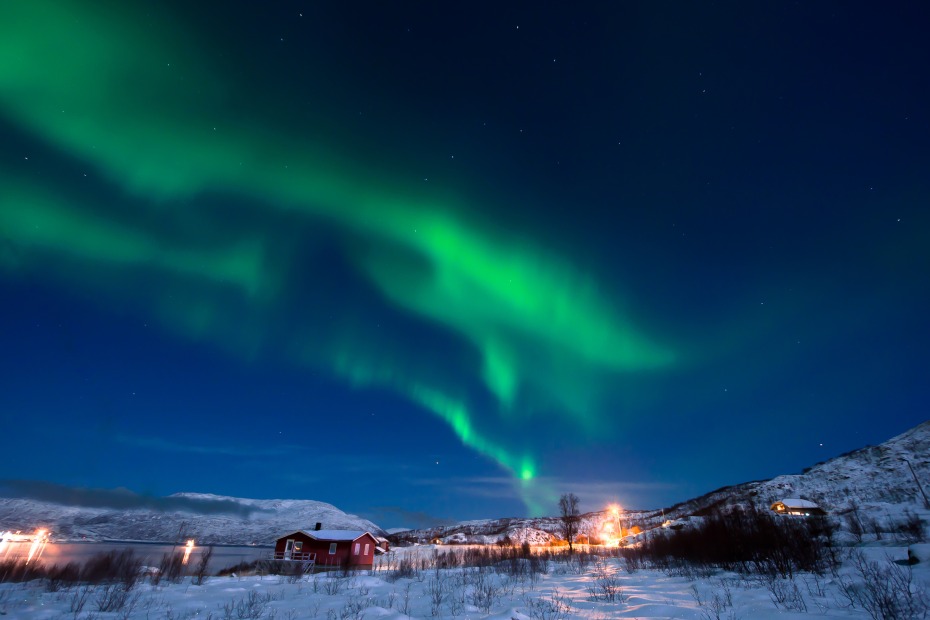 Northern lights over Tromso, Norway.