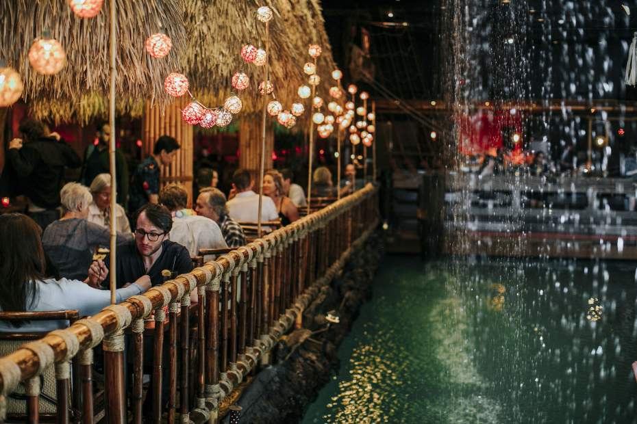 Diners in the Tonga Room in San Francisco.