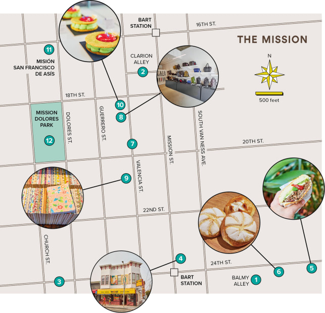 neighborhood map of the Mission District, San Francisco