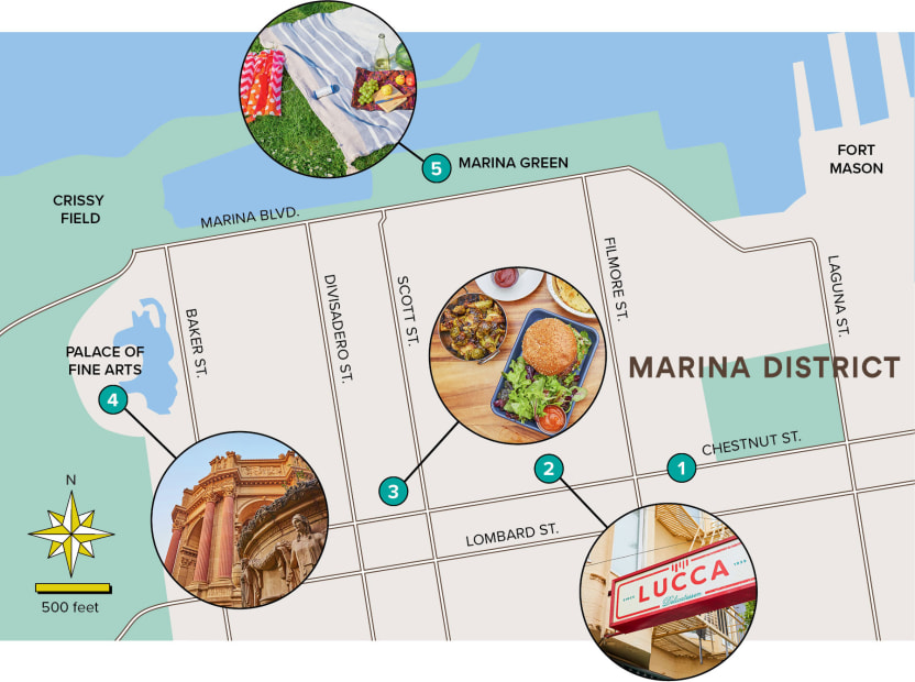 neighborhood map of the Marina District, San Francisco