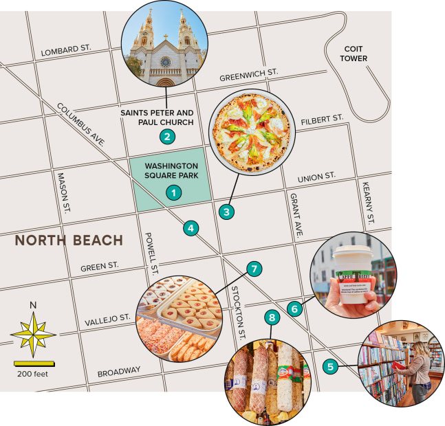 neighborhood map of North Beach, San Francisco 