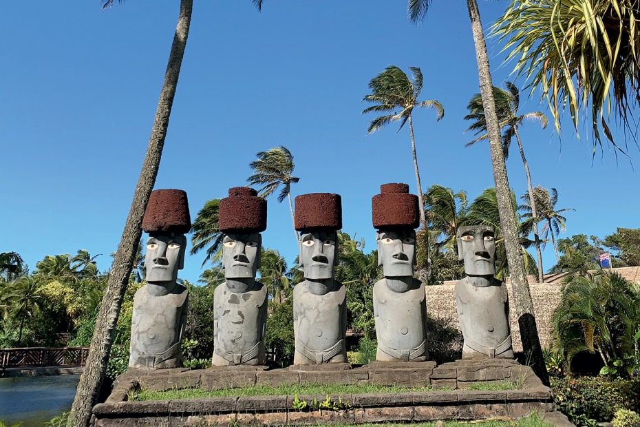 Rapa Nui Moai at the Polynesian Cultural Center in Oahu, Hawaii.