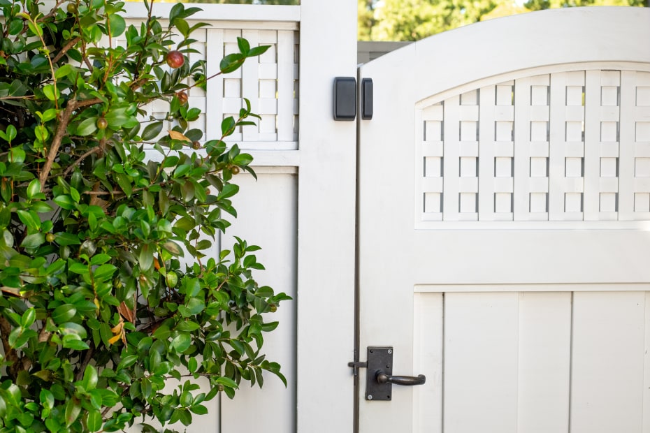 A door entry sensor on an outside gate.