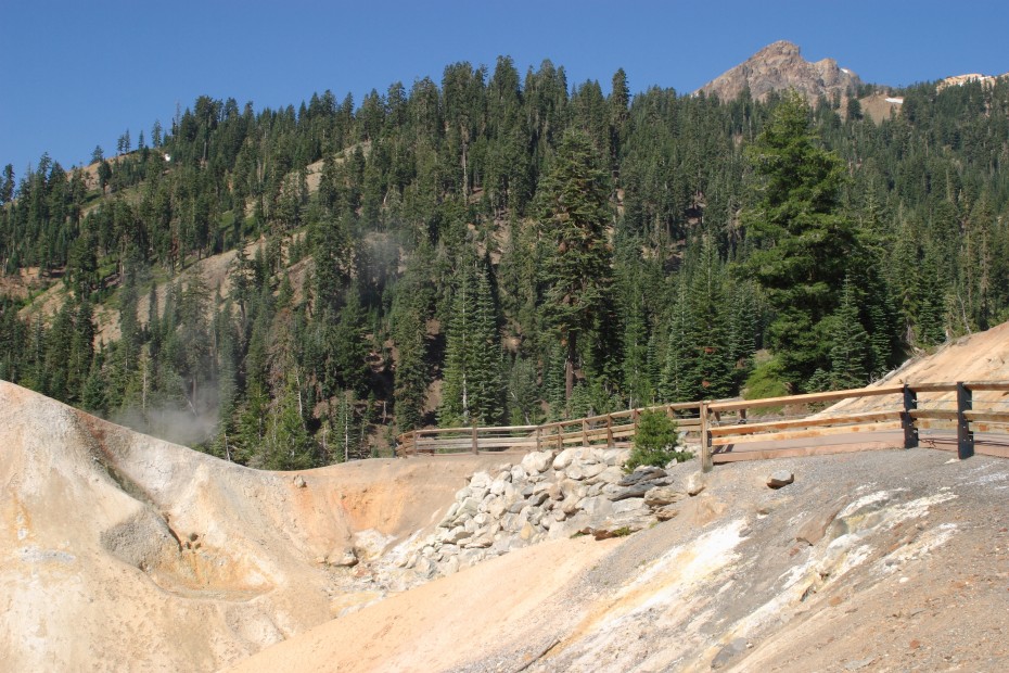 Accessible sidewalk at Sulphur Works in Lassen National Park.