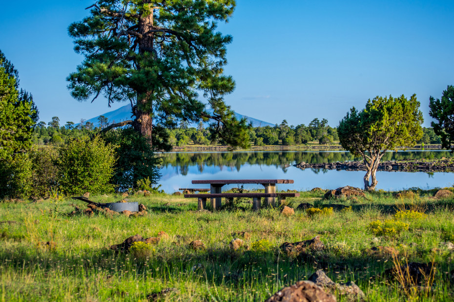 Ashurst Lake and Forked Pine Campgrounds in Coconino National Forest near Flagstaff.