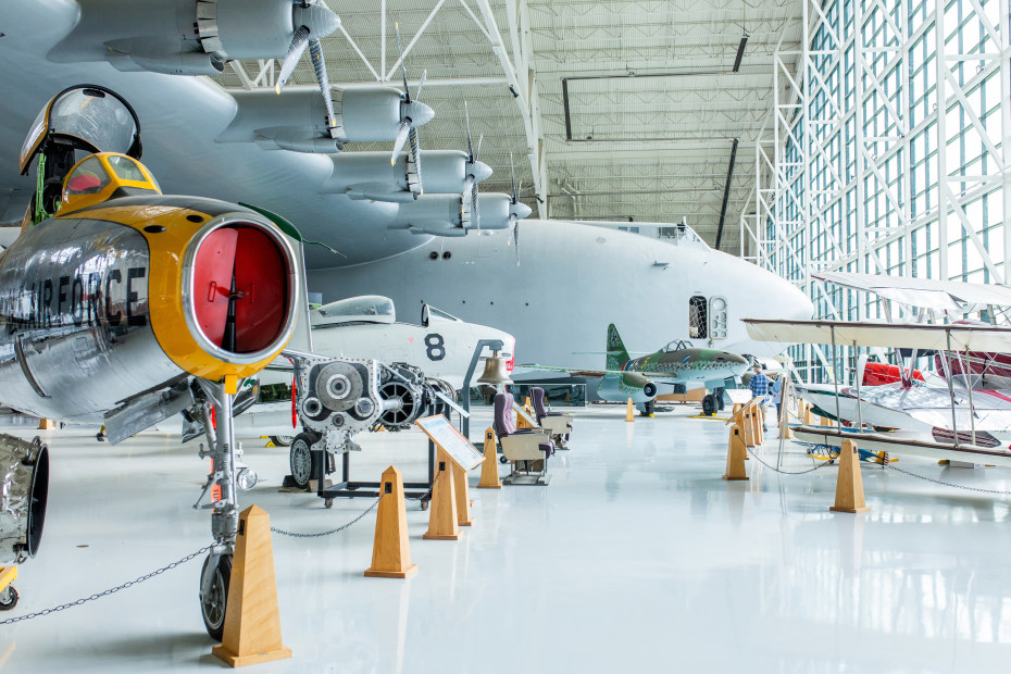 The Spruce Goose inside the Evergreen Aviation & Space Museum.