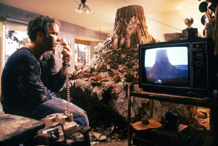Richard Dreyfuss on set for Close Encounters of the Third Kind.