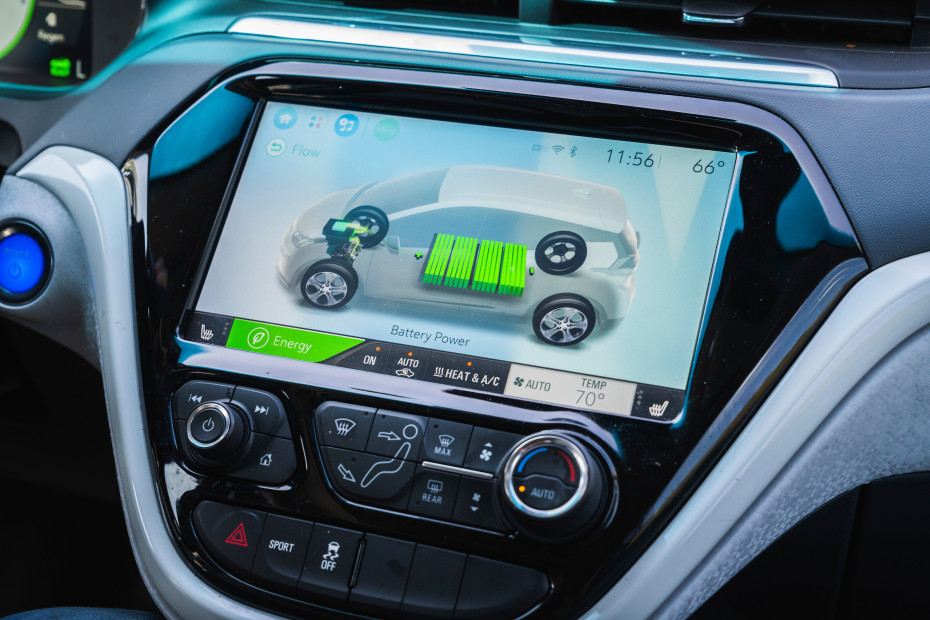 Electric car dashboard.