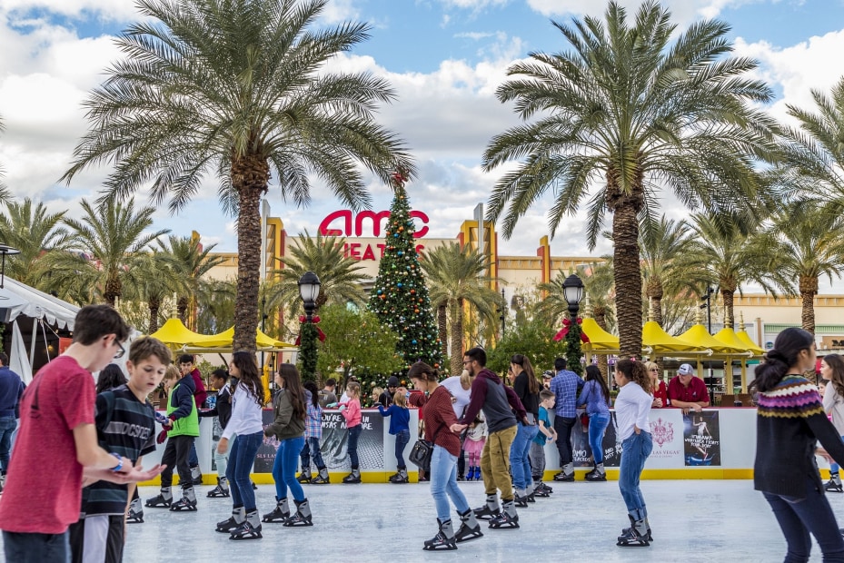 Holiday ice skating rink at Skate Westgate.