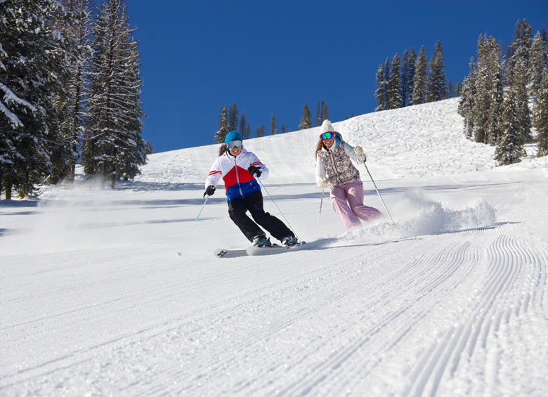 skiers at Lookout Pass near Coeur d'Alene, Idaho, picture