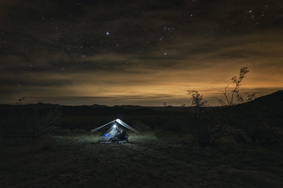 a camping tent at night in Anza Borrego Desert State Park, picture