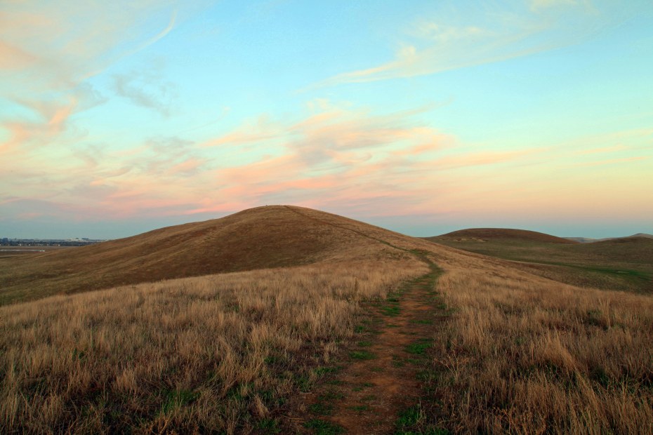 Suisun Hill as seen at sunset in Rush Ranch Open Space in Suisan City, California, picture