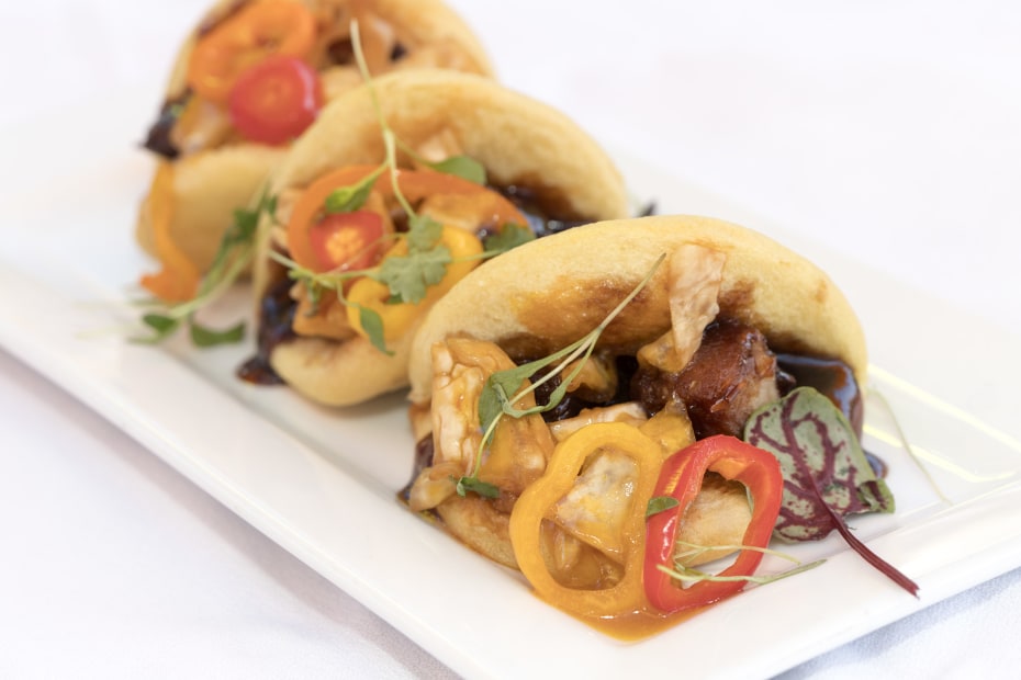 Pork buns at Gather in Jackson Hole, Wyoming.