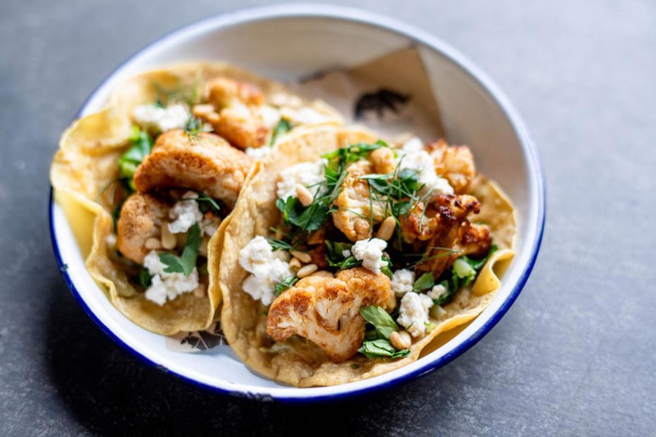 a picture of the tacos at Handline in Sebastopol, California