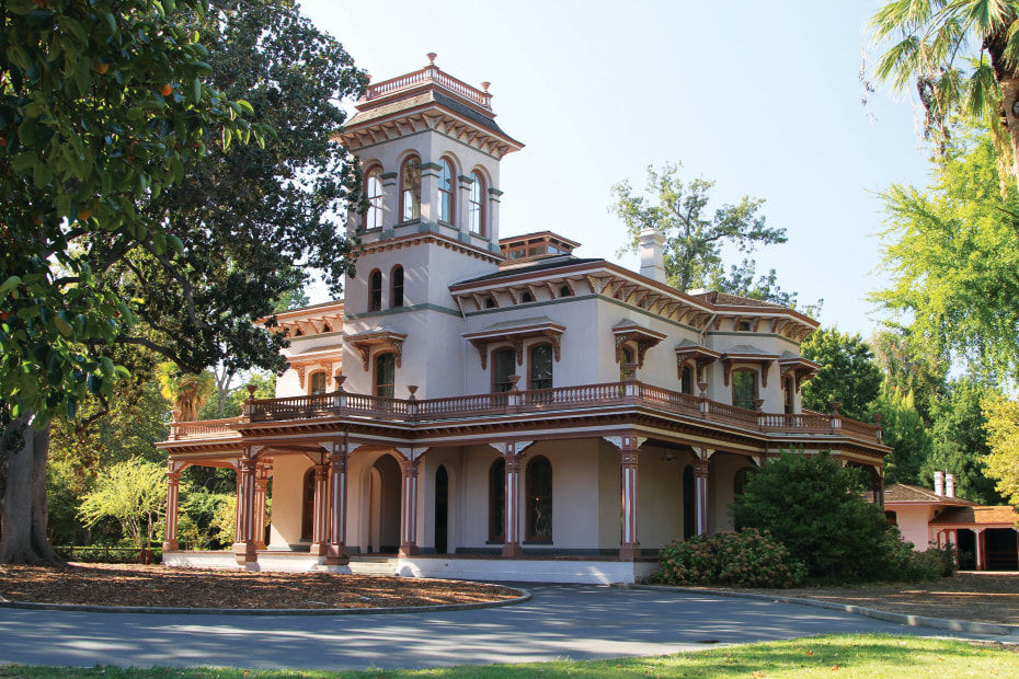 Outside the Bidwell Mansion in Chico, CA, picture