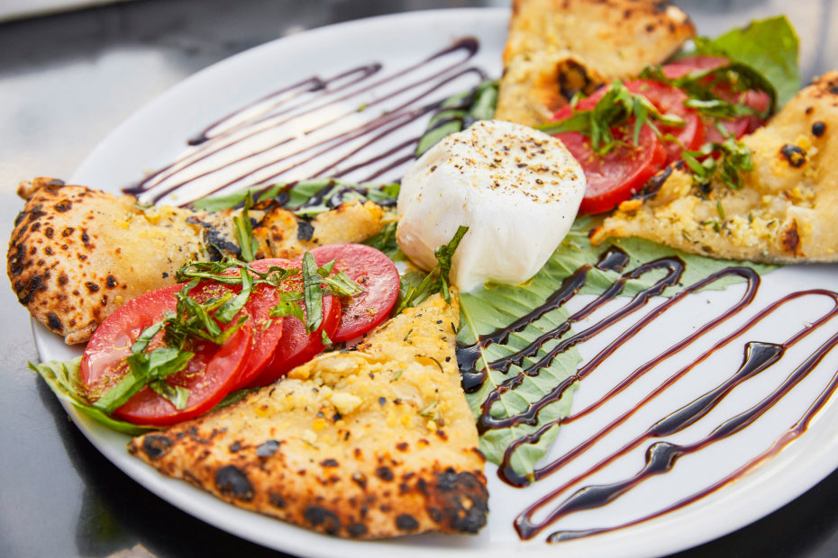 Burrata appetizer from Pizzicletta in Flaggstaff, Arizona.