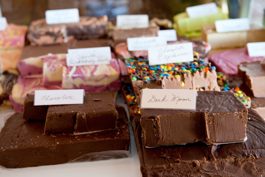 Fudge inside the Sweet Palace in Philipsburg, Montana.