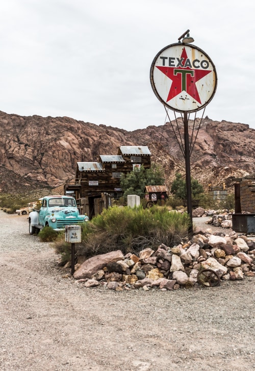 Abandoned gas station in Nelson, Nevada.