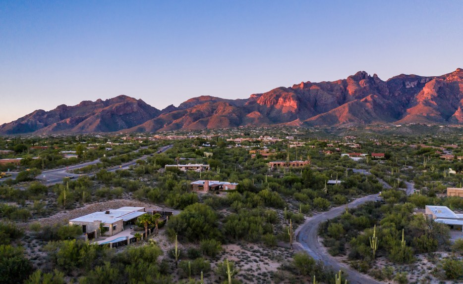 The Catalina Mountains in the background of Tucson, Arizona.