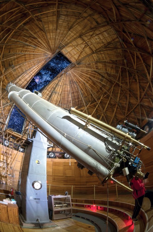 The historic 24-inch Clark Telescope inside Lowell Observatory.