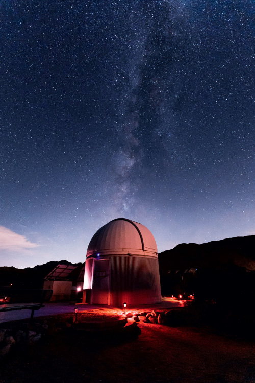 The Milky Way twinkles above Sky's The Limit in Twentynine Palms, California.