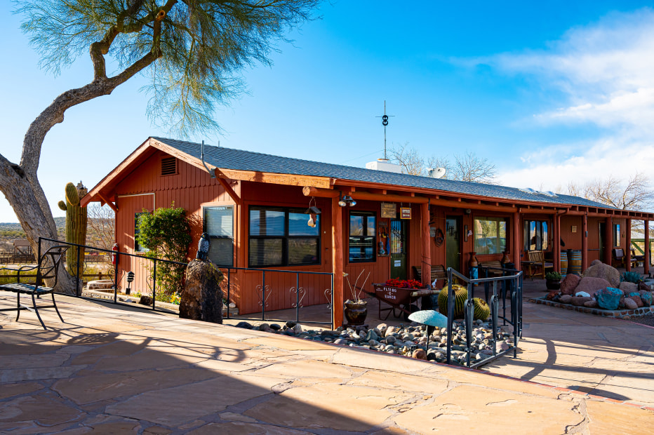 A building at Flying E Ranch in Wickenburg, Arizona.