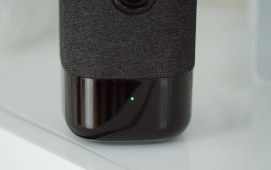 Front of Wellness camera with green light