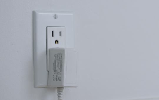 Plug camera into outlet