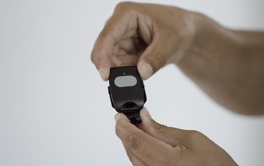 Attaching the holder of panic button to a belt clip