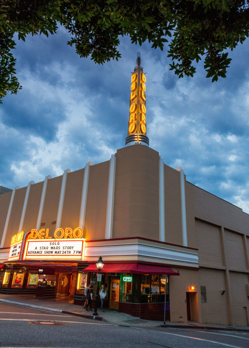 Outside the Del Oro Theatre in Grass Valley, California.