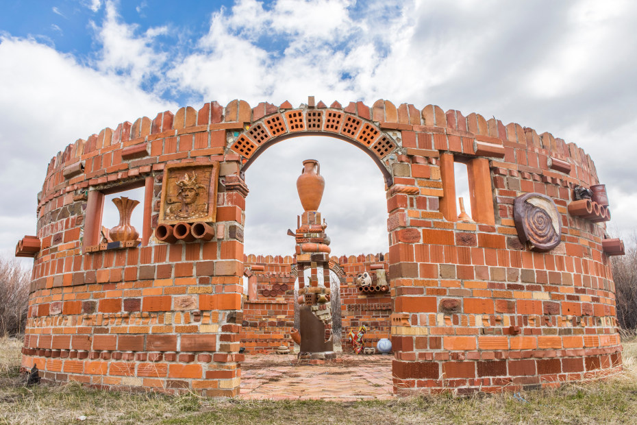 Brick structure at the Archie Bray Foundation for the Ceramic Arts in Helena, Montana.