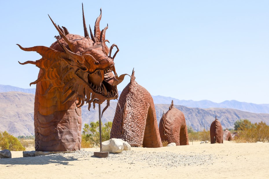 "The Serpent" by Ricardo Breceda near Anza-Borrego Metal Sculptures in Borrego Springs, California