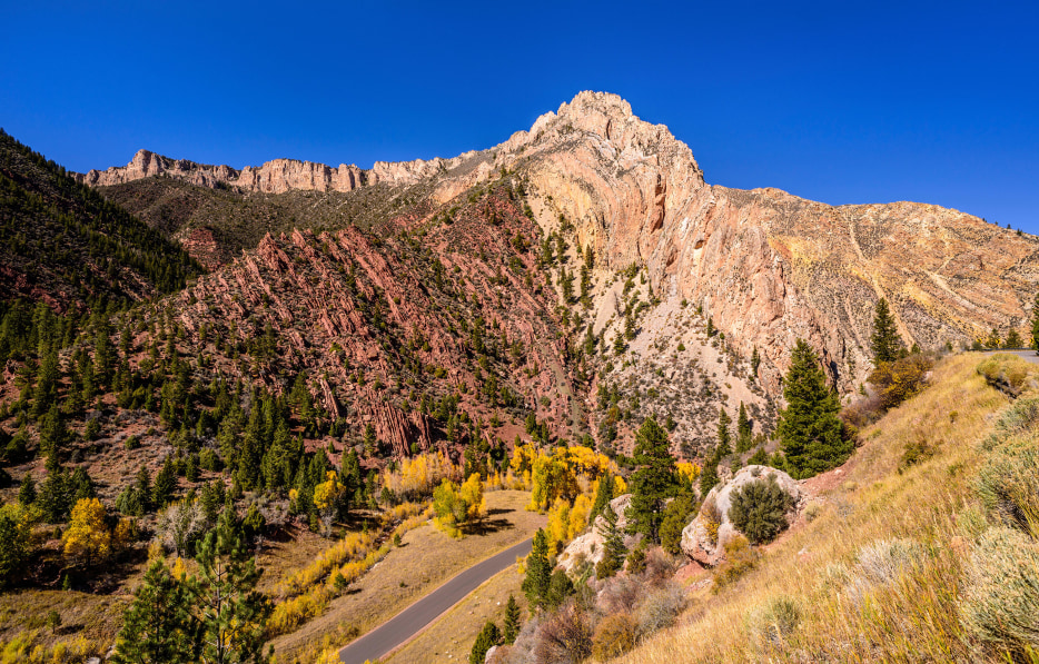 The Sheep Creek Geological loop road in the Uinta Mountains