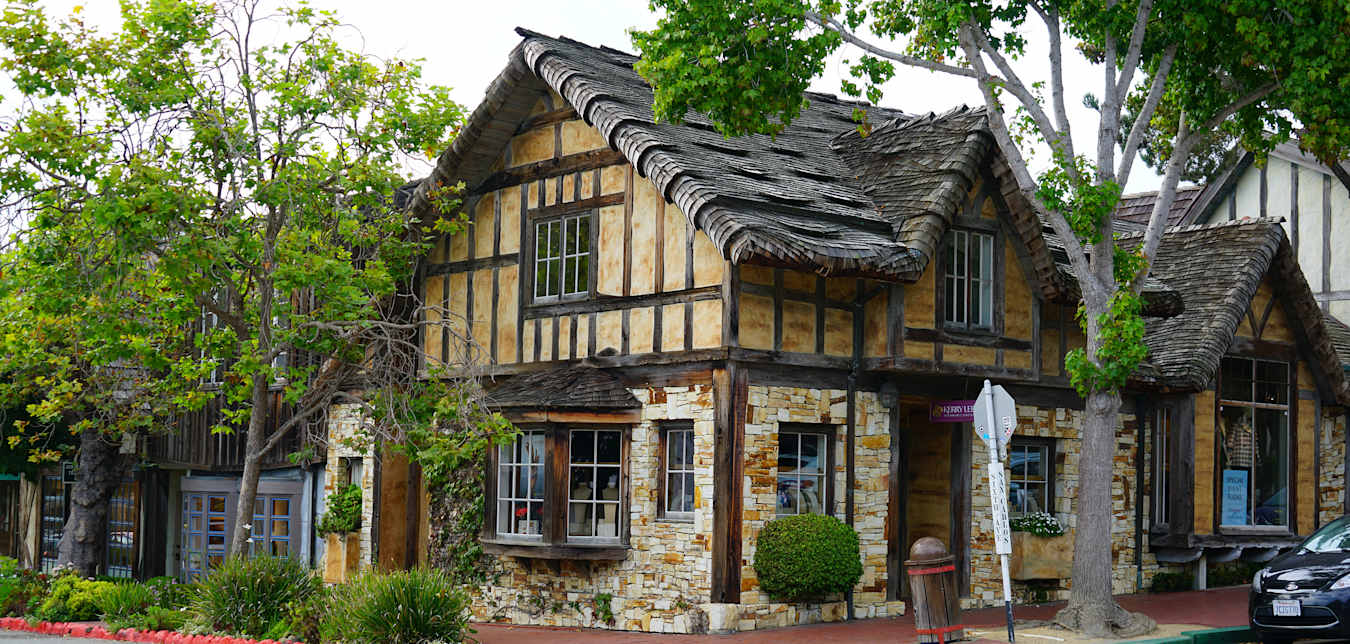 A fairy-tale building in downtown Carmel-by-the-Sea, California