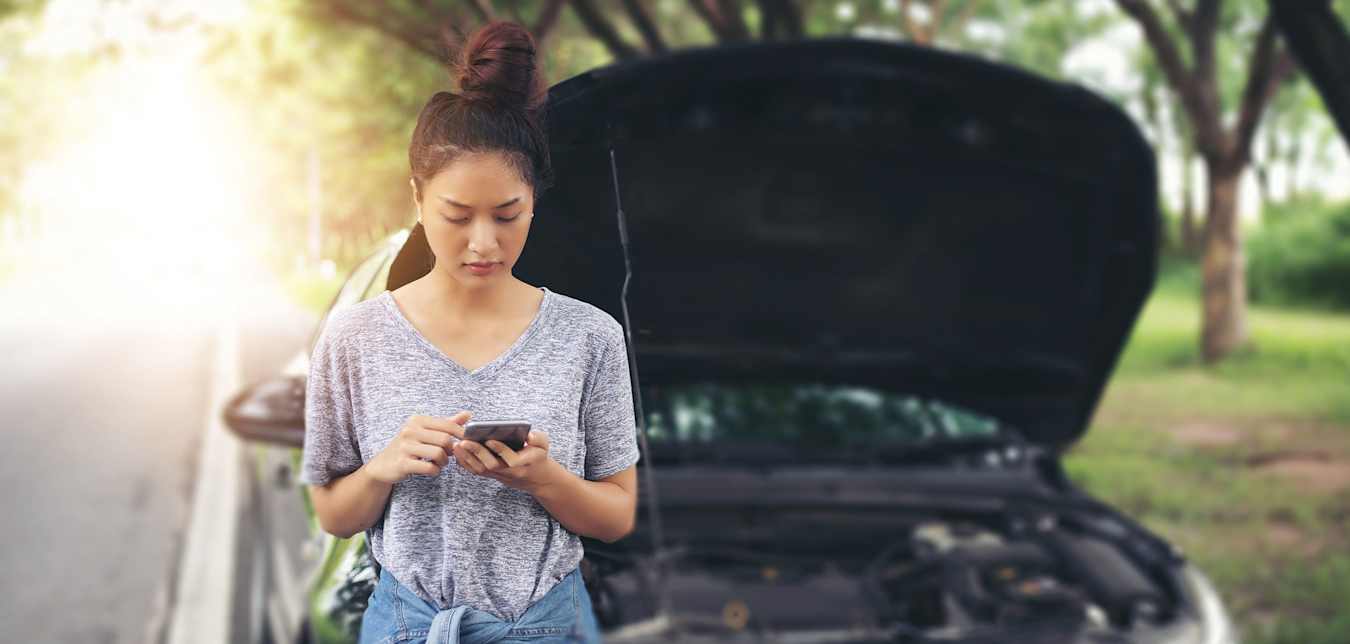 AAA Member uses the AAA mobile app to request battery testing