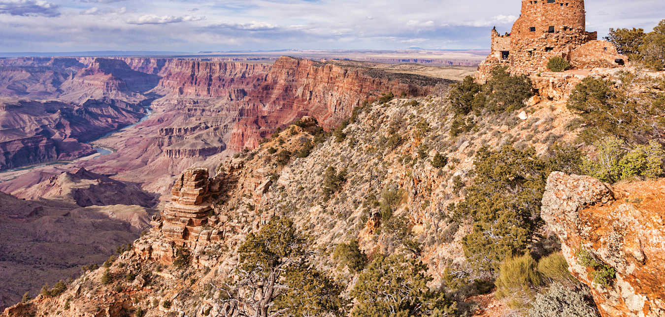 Desert View Watchtower in the Grand Canyon National Park.