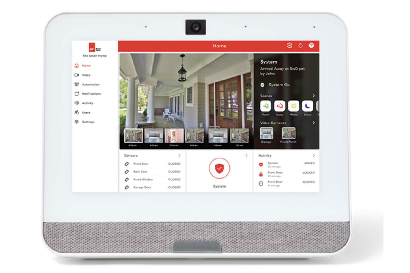 Smart Home Security control panel