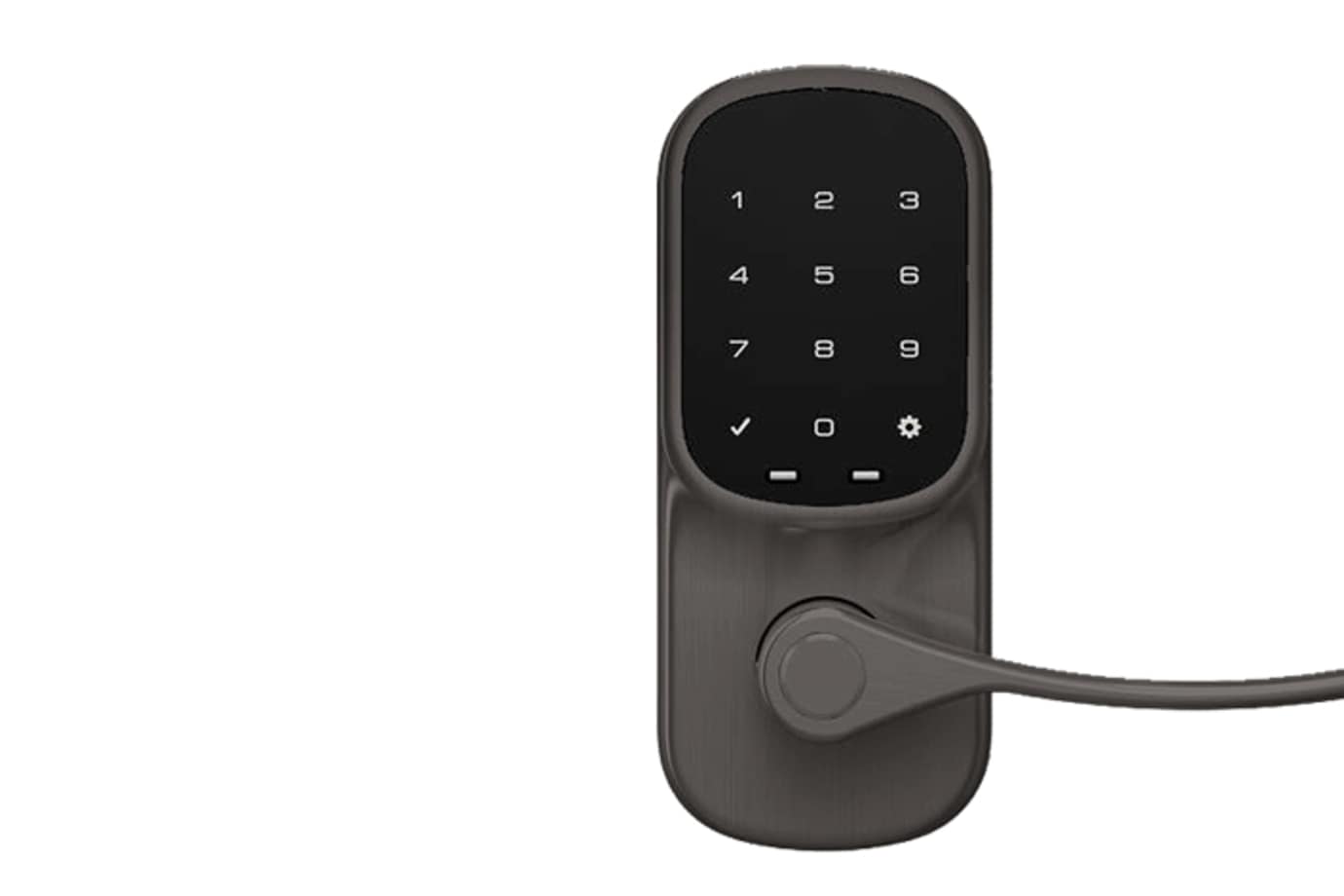 Smart door lock with lever