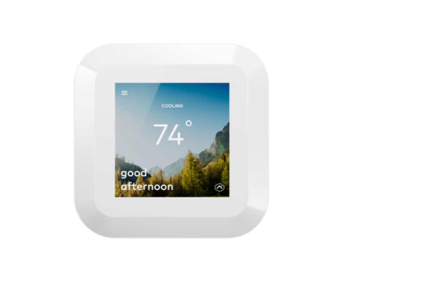 Smart thermostat pro on a wall