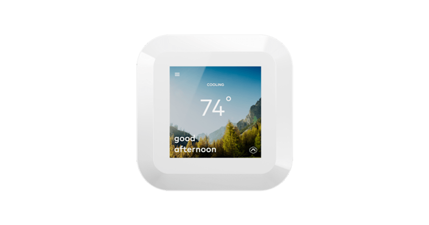 Smart thermostat pro on a wall