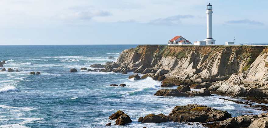 the Point Arena Lighthouse near Point Arena, California, picture