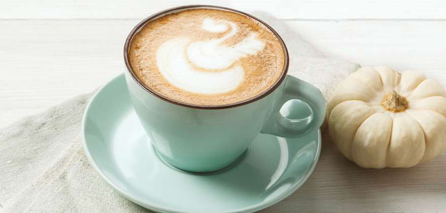 A homemade pumpkin spice latte.