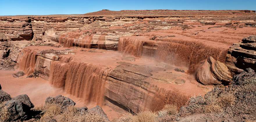Indulge in the Painted Desert's Rare Chocolate Falls