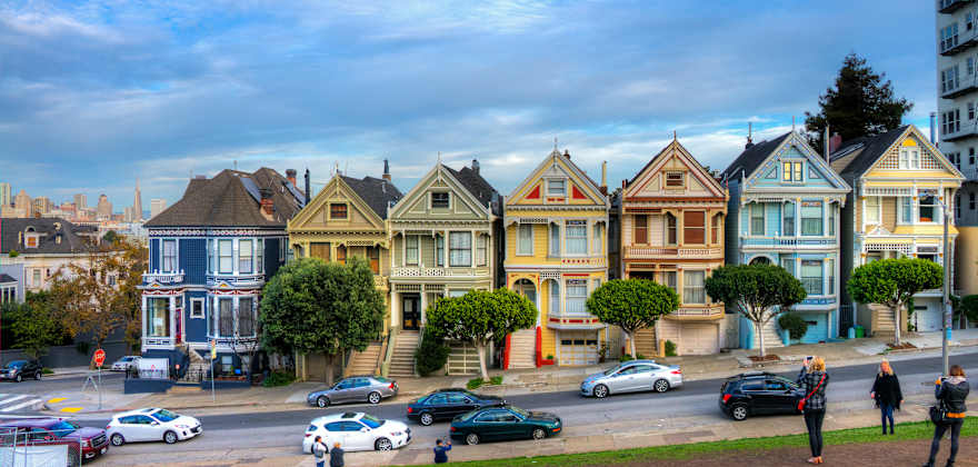 San Francisco’s Postcard Row Painted Ladies