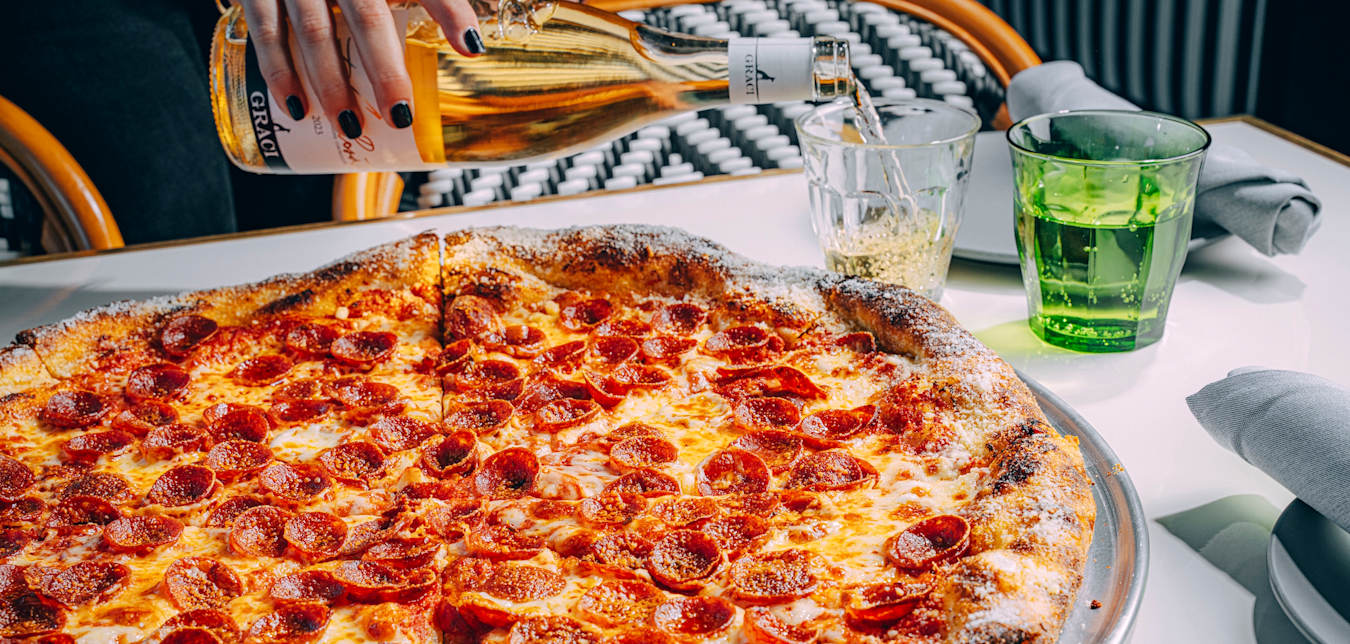 A large pepperoni pizza 