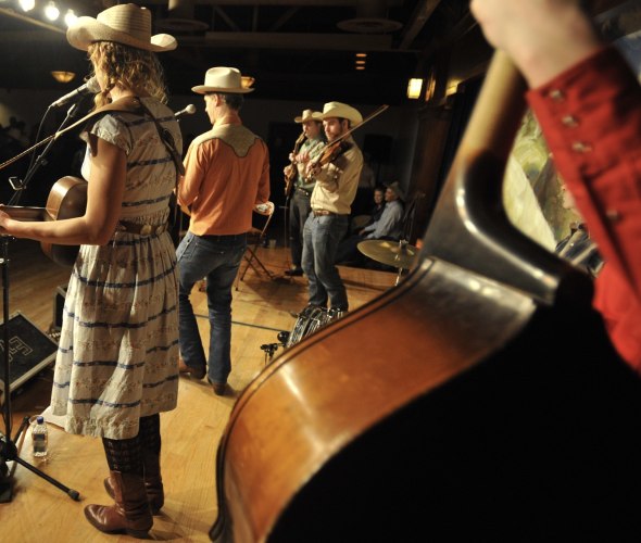 band performs at the National Cowboy Poetry Gathering in Elko, Nevada, picture