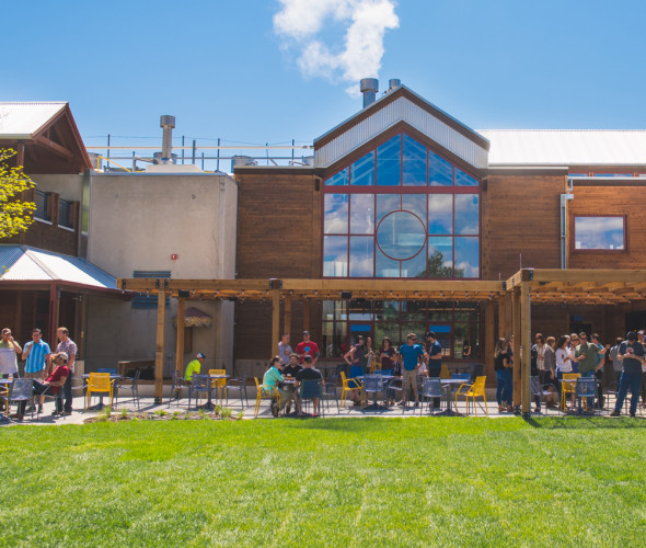 New Belgium Brewing's Fort Collins tasting room and outdoor space, image