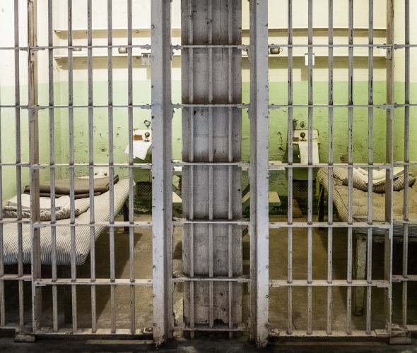 Alcatraz prison cells in San Francisco, California, picture