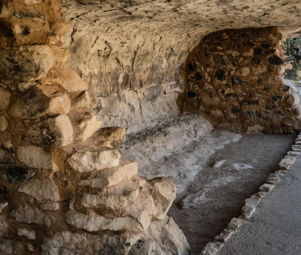 footpath inside Sinaqua cliff dwelling at Walnut Canyon in Arizona, picture