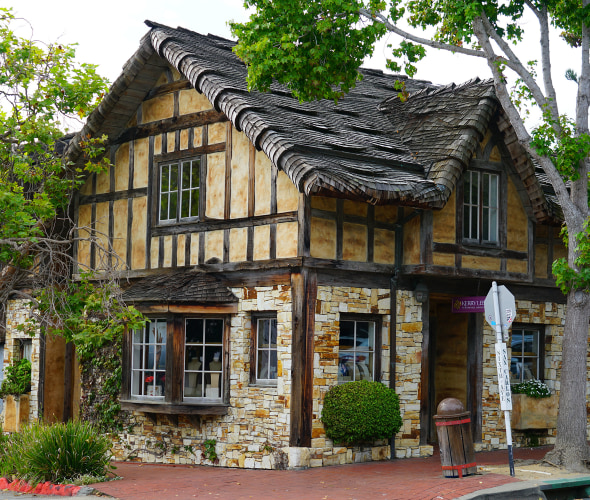A fairytale building in downtown Carmel-by-the-Sea, California, photo